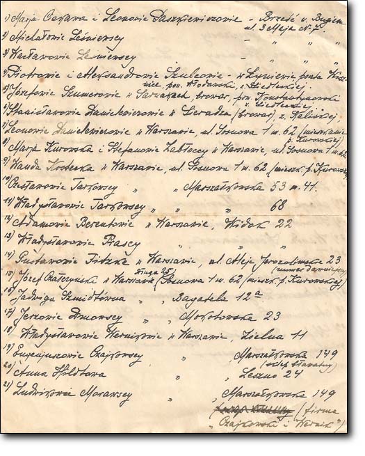 Lista Waclawa Szulca 1